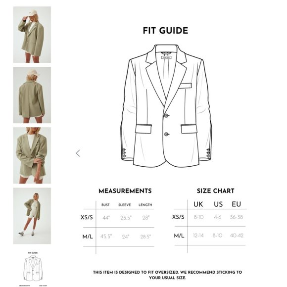 Another Version The Boyfriend Blazer - Desert Sage NWT - Picture 5 of 9